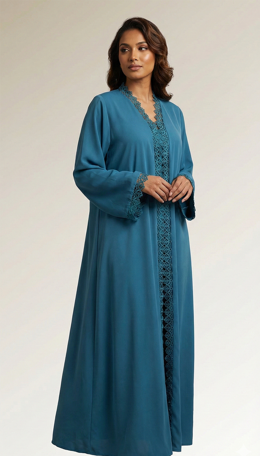 The Azure Blossom Abaya