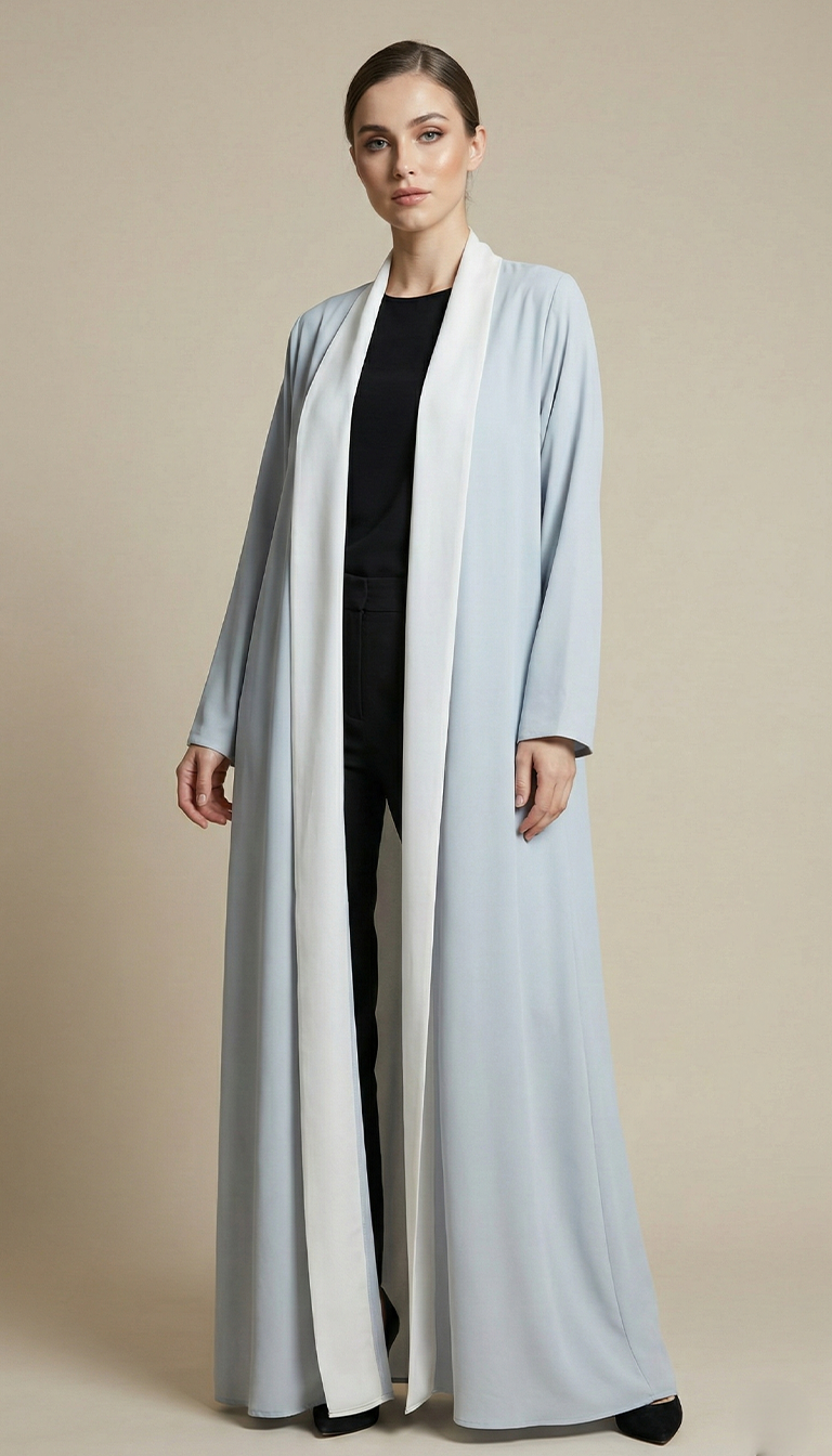 The Serene Sky Two-Tone Abaya
