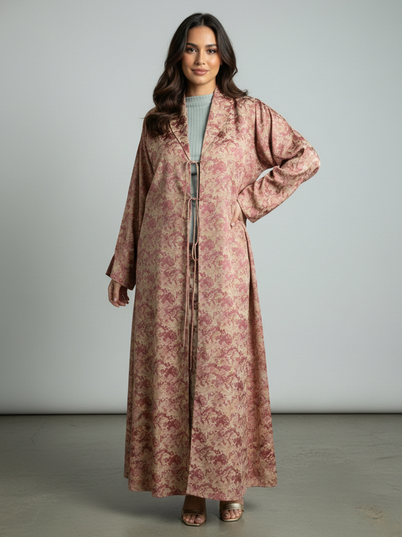 عباءة جاكار بنقش كلاسيكي