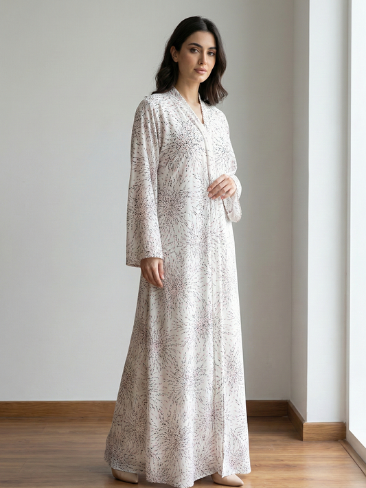 عباءة زهور مودرن